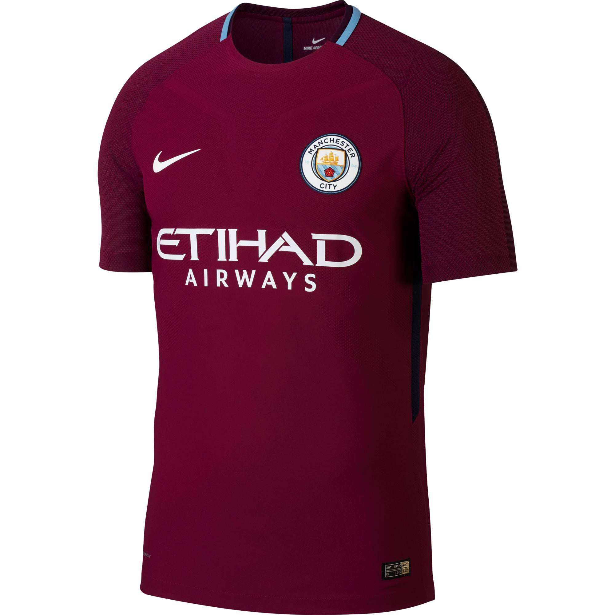 Manchester City Nike 2017/18 Away Authentic Jersey - Burgundy