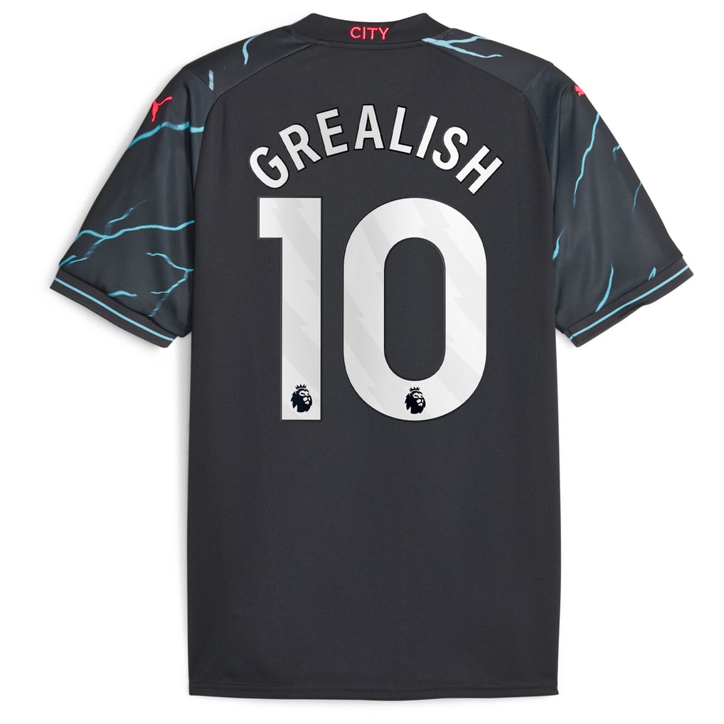 Maillot Réplique Manchester City FC 3e Tenue – Manches Courtes, écusson Brodé, Coupe Droite – Disponible En Tailles Mixtes