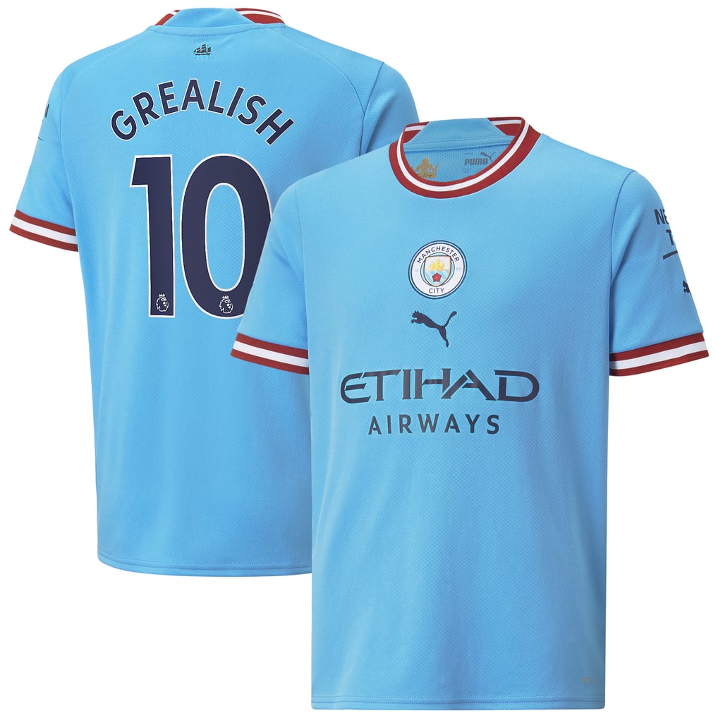 Jack Grealish Manchester City Puma Youth 2022/23 Home Replica 