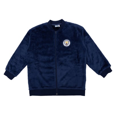  Manchester City Sport Design Sweden Youth Teddy Full-Zip Jacket - Navy
