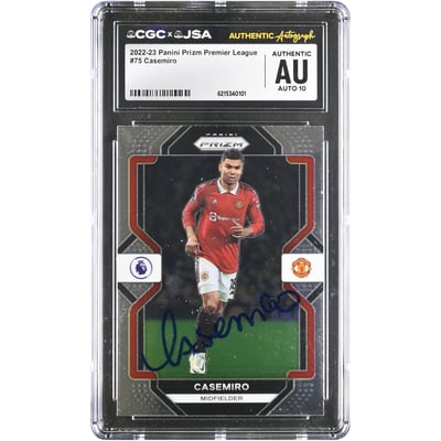 Carlos Casemiro Manchester United Autographed 2022-23 Panini Prizm Premier League #75 CGC Authenticated AUTO 10 Card