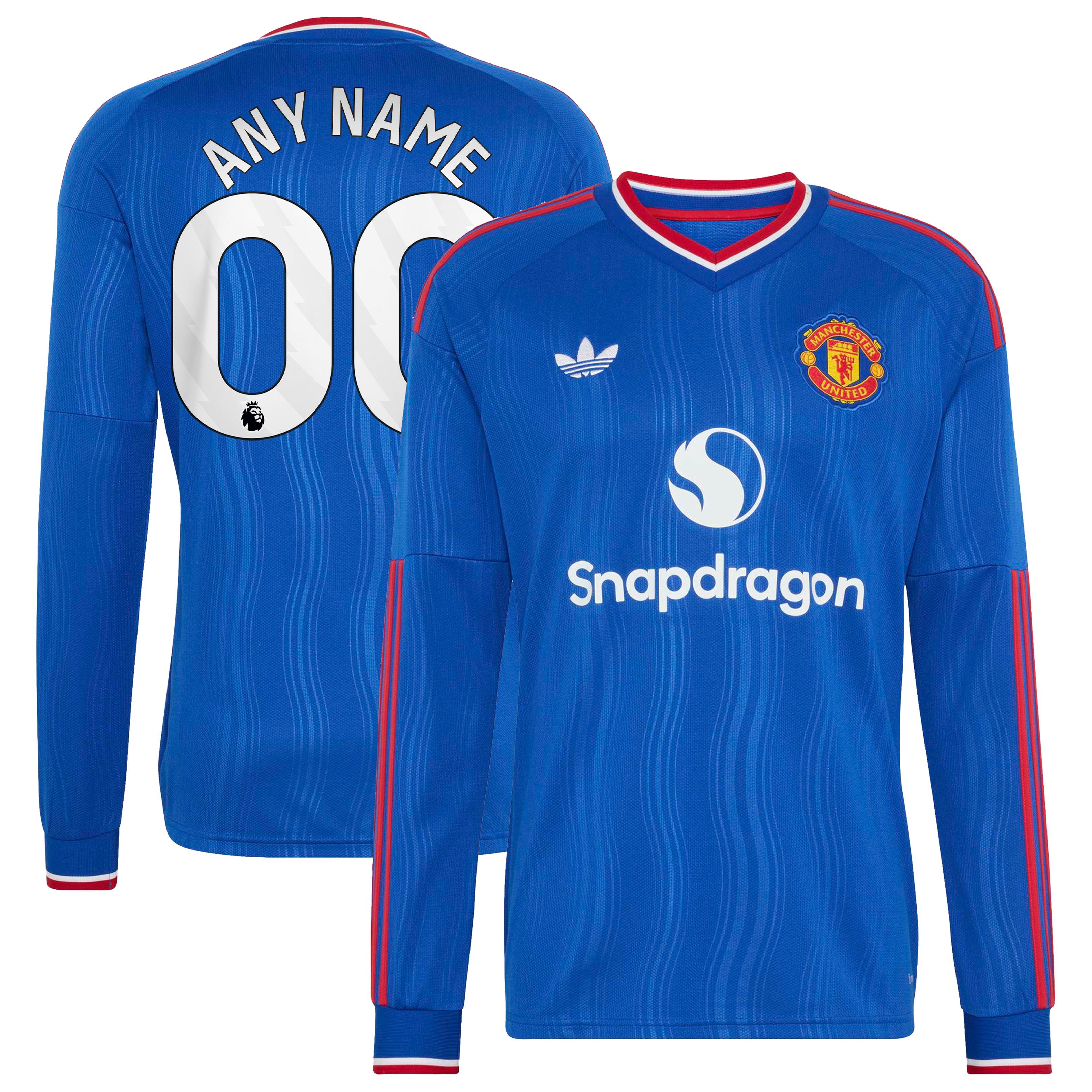 Manchester United 2026/27 Away Replica Custom Long Sleeve Jersey Royal