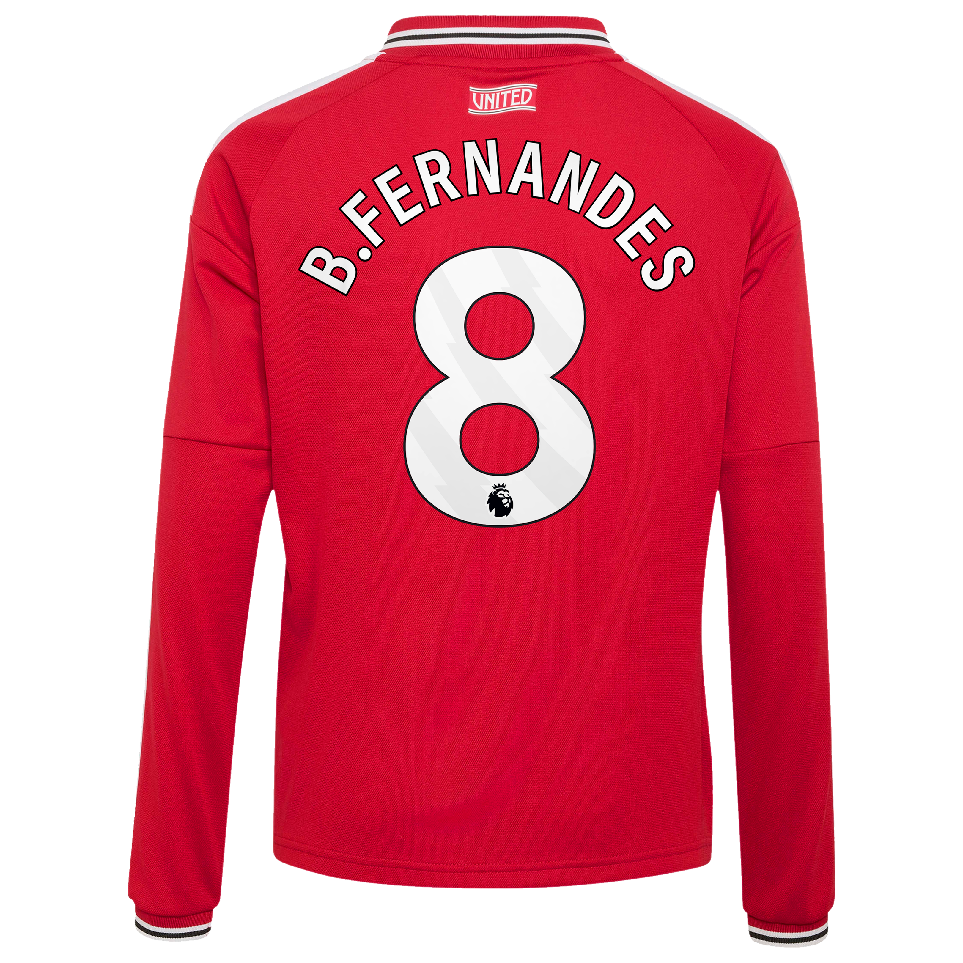 Bruno Fernandes Manchester United Youth 2026/27 Home Replica Long Sleeve Jersey Red
