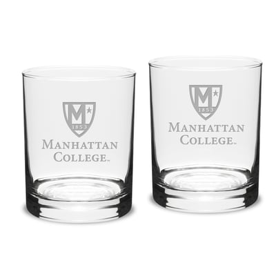 Manhattan Jaspers 14oz. 2-Piece Classic Double Old Fashioned Glass Set