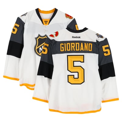 Mark Giordano Pacific Division Fanatics Authentic Game-Used #5 White Reebok Jersey from the 2016 NHL All-Star Game 