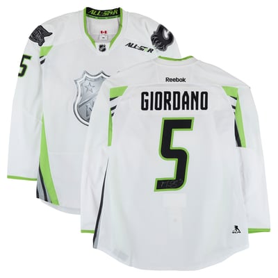 Mark Giordano Team Toews Autographed Fanatics Authentic Game-Used #5 White Reebok Jersey from the 2015 NHL All-Star Game 