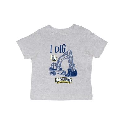 Marquette Golden Eagles Vive La Fete Infant Excavator T-Shirt - Gray