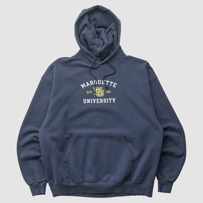 Marquette Golden Eagles 2000s Hooded Pullover Sweatshirt - Black - S by Fanatics Real Vintage