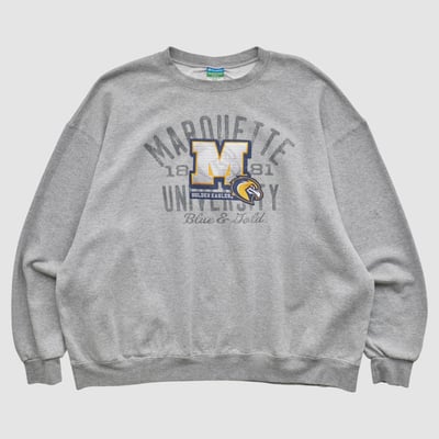Marquette Golden Eagles Champion 2010s Pullover Sweatshirt - Heather Gray - XL by Fanatics Real Vintage