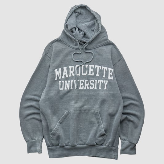 Marquette Golden Eagles MV Sport 2010s Hooded Pullover Sweatshirt - Gray - XS by Fanatics Real Vintage