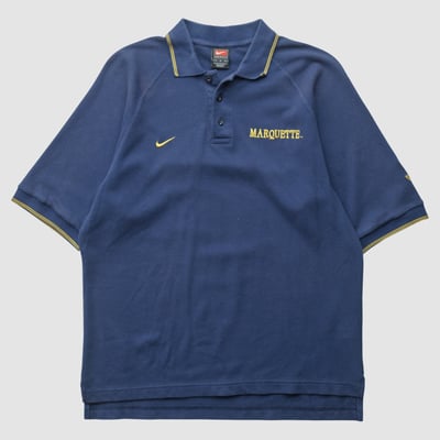 Marquette Golden Eagles Nike 2000s Polo - Navy - M by Fanatics Real Vintage