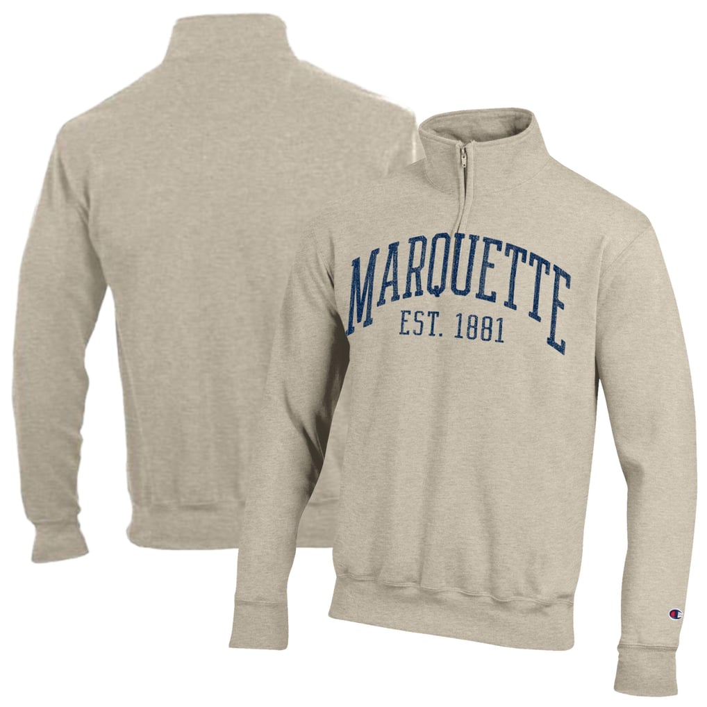 Marquette Golden Eagles Champion Established Date Quarter-Zip Pullover - Cream
