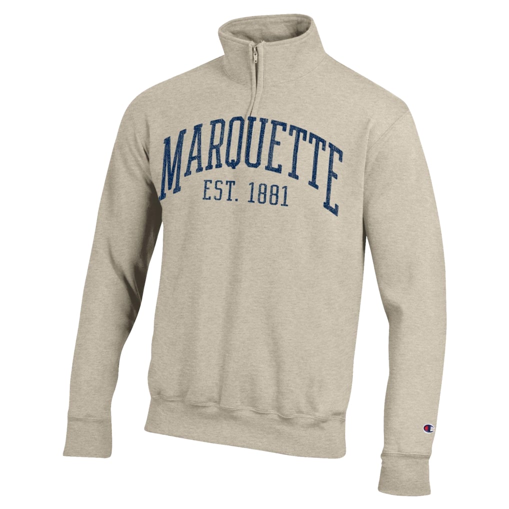  Marquette Golden Eagles Champion Established Date Quarter-Zip Pullover - Cream