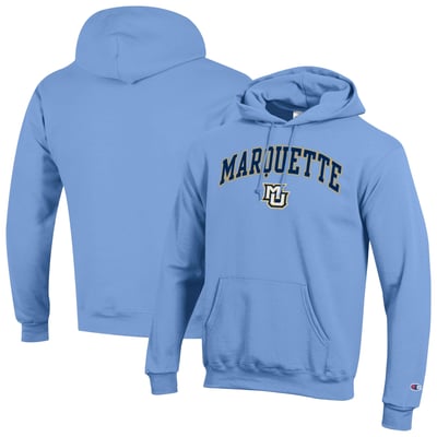 Marquette Golden Eagles Champion Powerblend Hoodie - Light Blue