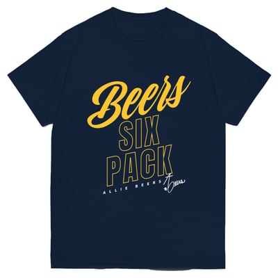 Allie Beers Marquette Golden Eagles Unisex NIL Six Pack T-Shirt - Navy