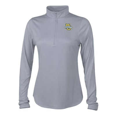  Marquette Golden Eagles Columbia Women's Fairway Breeze Quarter-Zip Pullover - Gray