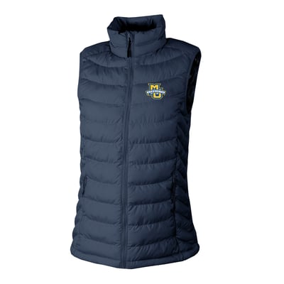  Marquette Golden Eagles Columbia Women's Powder Lite II Omni-Heat Full-Zip Vest - Navy