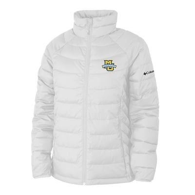  Marquette Golden Eagles Columbia Women's Powder Lite II Omni-Heat Raglan Full-Zip Jacket - White