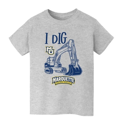 Marquette Golden Eagles Vive La Fete Youth Excavator T-Shirt - Gray