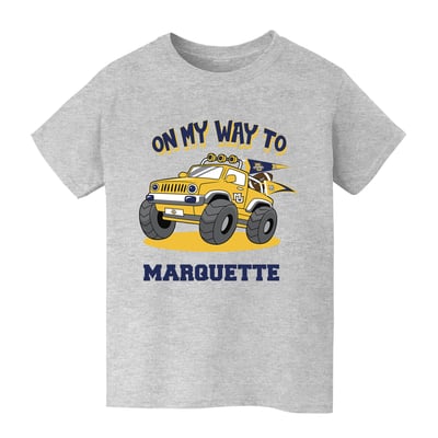 Marquette Golden Eagles Vive La Fete Youth On My Way T-Shirt - Gray
