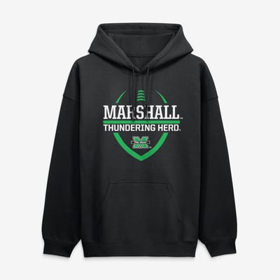 Marshall Thundering Herd Football Fan Hoodie - Black
