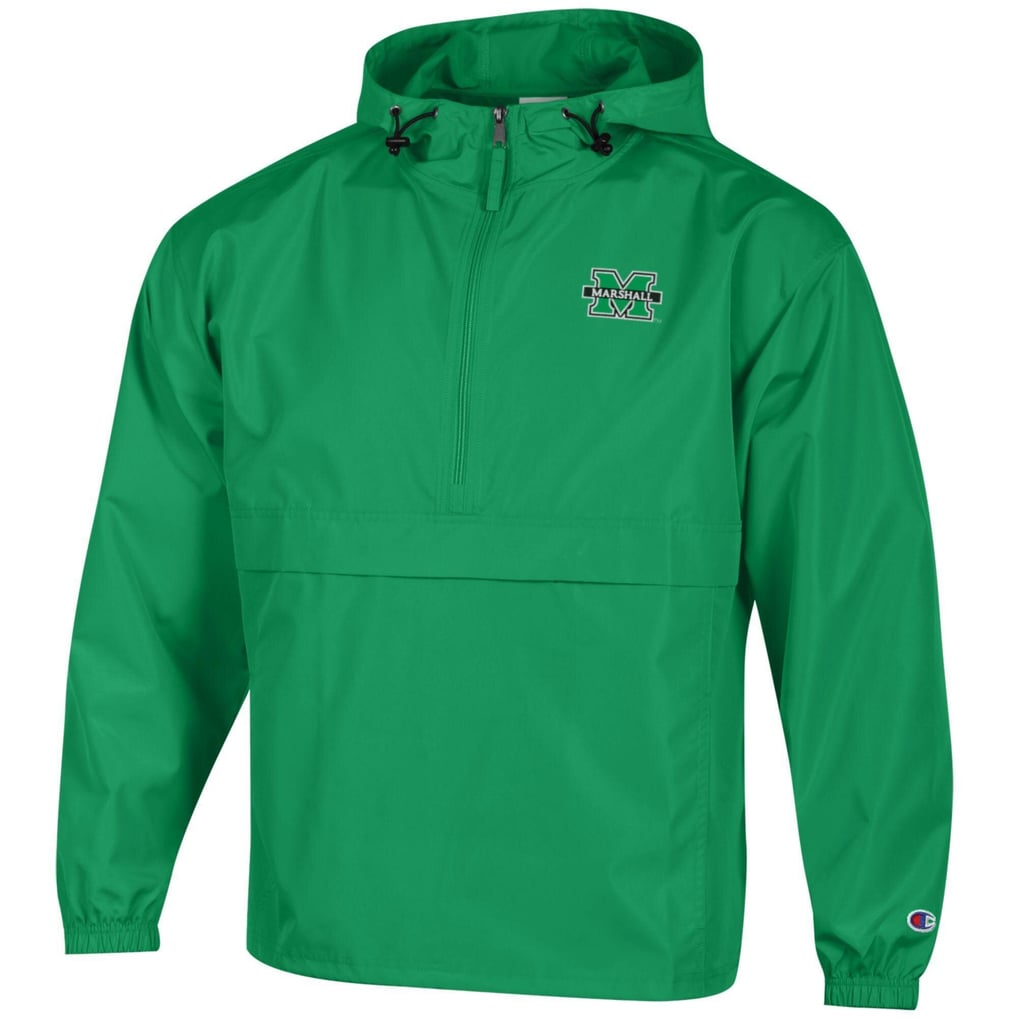 Marshall Thundering Herd Champion Packable Half-Zip Hooded Jacket - Green
