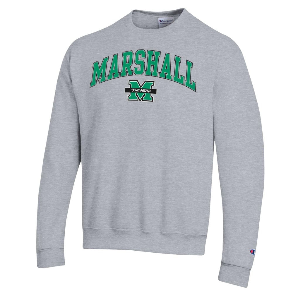 Marshall Thundering Herd Champion Arch Powerblend Sweatshirt - Heather Gray