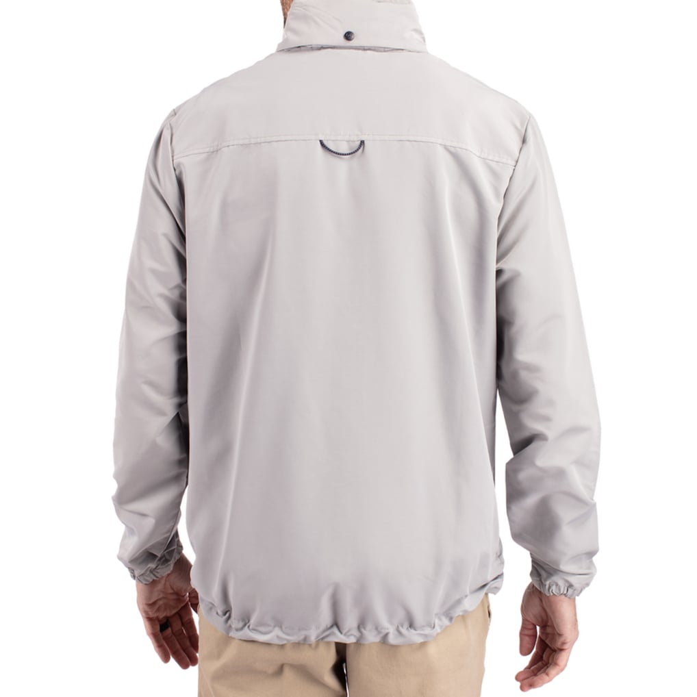 Marshall Thundering Herd Cutter & Buck Charter Eco Recycled Full-Zip Jacket - Gray