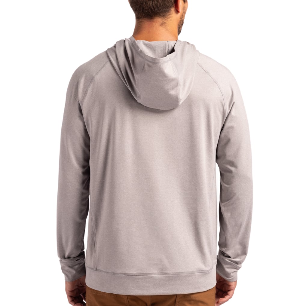 Marshall Thundering Herd Cutter & Buck Primary Logo Adapt Knit Raglan Pullover Hoodie - Heather Gray