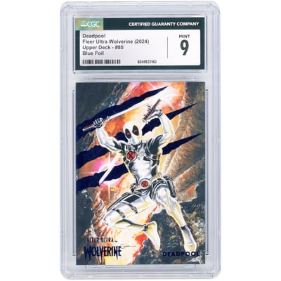 Deadpool 2024 Marvel Fleer Ultra Wolverine Blue Foil #80 CGC Authenticated 9 Card