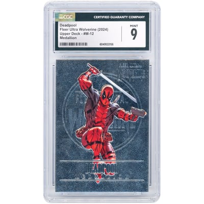 Deadpool 2024 Marvel Fleer Ultra Wolverine Medallion #12 CGC Authenticated 9 Card