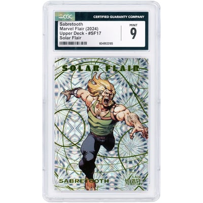 Sabretooth 2024 Marvel Flair Solar Flair #SF17 CGC Authenticated 9 Card