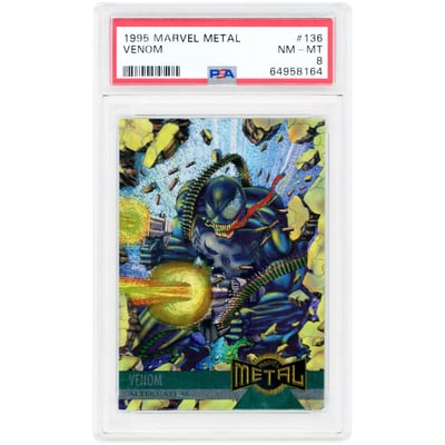 Venom 1995 Marvel Metal Alternate Metal #136 PSA Authenticated 8 Card