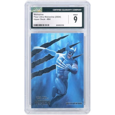 Wolverine 2024 Marvel Fleer Ultra Wolverine Chrome Foil #84 CGC Authenticated 9 Card