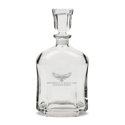 Maryland Eastern Shore Hawks Team Design 23.75oz. Crystal Whiskey Decanter