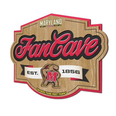 Maryland Terrapins Fanpoint 12.5" x 17" Fan Cave Sign