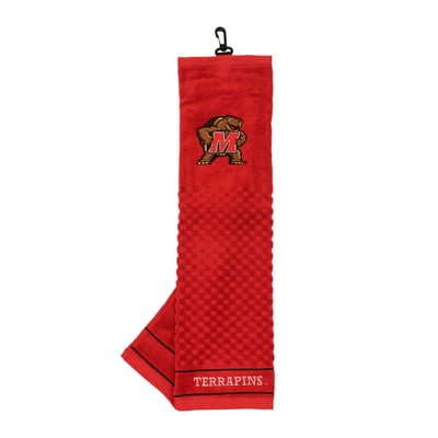 Maryland Terrapins 16" X 22" Tri-Fold Embroidered Scrubber Golf Towel