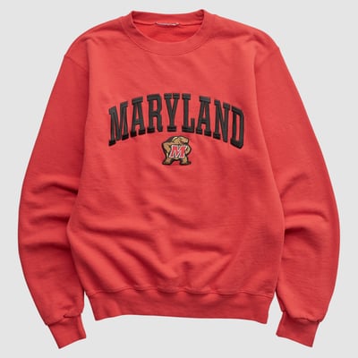Maryland Terrapins 2010s Pullover Sweatshirt - Red - XS by Fanatics Real Vintage