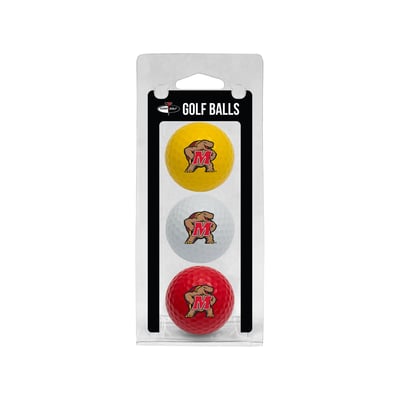 Maryland Terrapins 3-Pack Multi-Colored Team Golf Ball Set