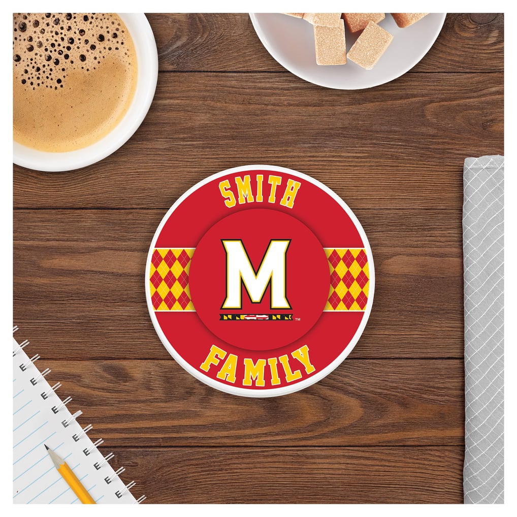 Maryland Terrapins 4" Personalized Circular Coasters 4-Pack Set