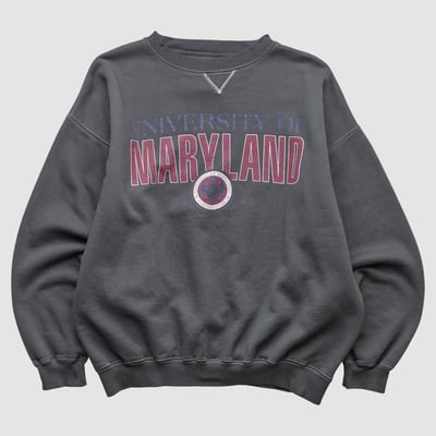Maryland Terrapins Gear For Sports 2000s Pullover Sweatshirt - Charcoal - XL by Fanatics Real Vintage