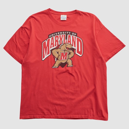 Maryland Terrapins Hanes 2000s T-shirt - Red - 2XL by Fanatics Real Vintage