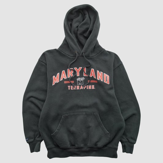 Maryland Terrapins Jansport 2000s Hooded Pullover Sweatshirt - Black - S by Fanatics Real Vintage