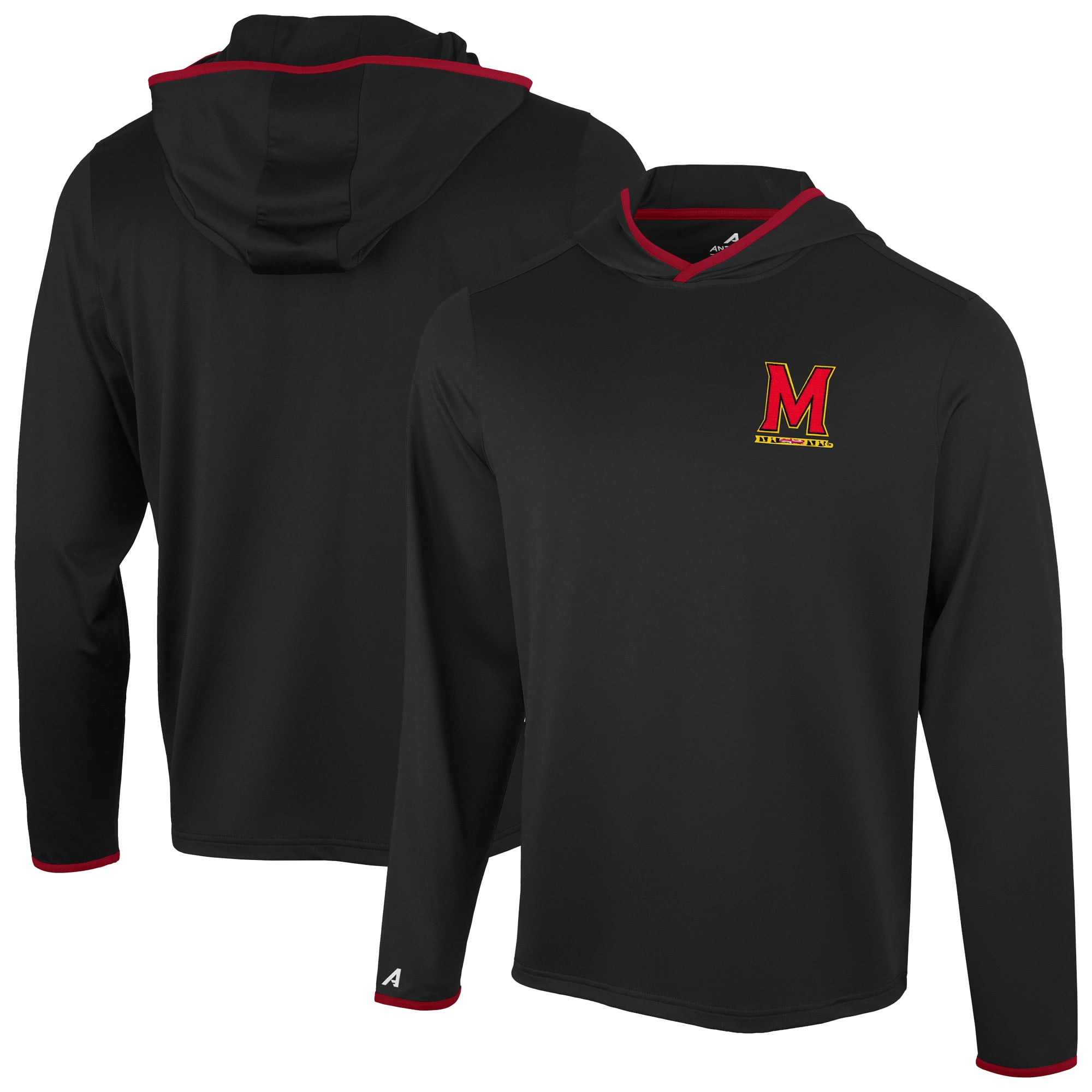 Antigua Maryland Terrapins Black Brink Color Pop Long Sleeve Hoodie T-Shirt