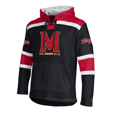  Maryland Terrapins Champion Lacer Fleece Hoodie - Black