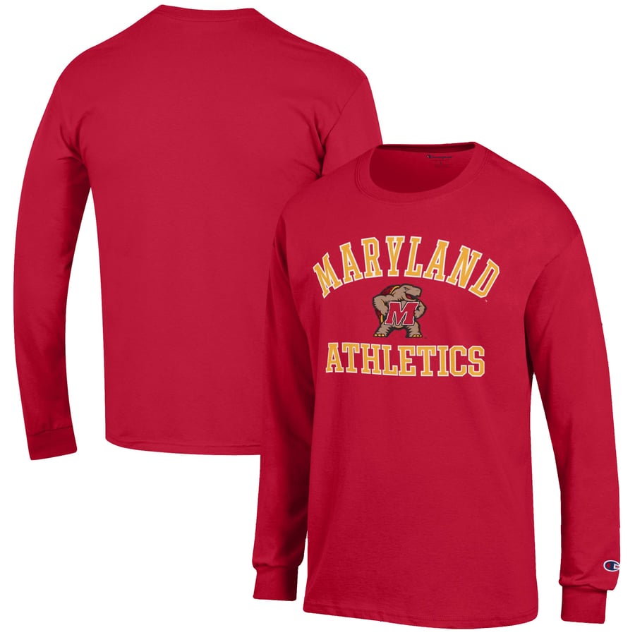 Maryland Terrapins Champion Athletics Logo Long Sleeve T-Shirt - Red