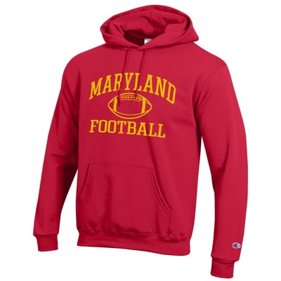 Maryland Terrapins Champion Football Icon Hoodie - Red