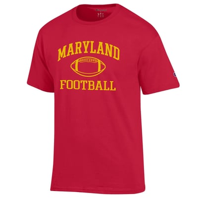 Maryland Terrapins Champion Football Icon T-Shirt - Red