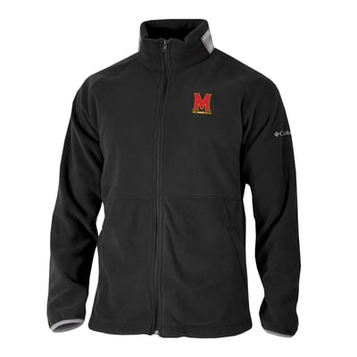  Maryland Terrapins Columbia Everest Ridge Raglan Full-Zip Fleece Jacket - Black