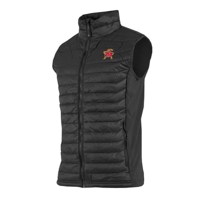  Maryland Terrapins Columbia Powder Pass Hybrid Full-Zip Vest - Black